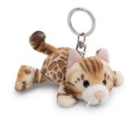 Schlüsselanhänger Katze Bengal 10cm - braun - Treuer-Plüschbegleiter für Rucksack oder Tasche, Schlüsselhalter für Klein und Groß | 63061