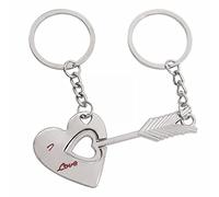 Schlüsselanhänger Kleiner Maulwurf Paar Schlüsselanhänger Schlüsselanhänger Schlüsselanhänger Valentinstag Liebhaber Geschenk Herz Schlüssel Set Sternzeichen Schlüsselanhänger (Silver, One Size)