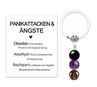 Schlüsselanhänger Kristall PANIKATTACKEN & Angst Geschenk Panic Attacks Genuine Crystal Healing Lieblingsmensch Beste Freundin Herzensmensch