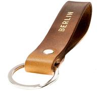 Schlüsselanhänger Leder Berlin in gold geprägt das kleine Geschenk zum Geburtstag für deinen Lieblingsmenschen Frauen oder Männer Souvenir