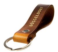 Schlüsselanhänger Leder Düsseldorf in gold geprägt das kleine Geschenk zum Geburtstag für deinen Lieblingsmenschen Frauen oder Männer Souvenir