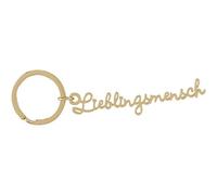 Schlüsselanhänger Lieblingsmensch Metall Farbe: Gold mit Schlüsselring 47041
