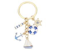 Schlüsselanhänger Maritim mit Nautischer Deko,Segelboot und Anker Deko,Schlüsselanhänger Frauen,Anhänger für Taschen,schlüsselanhänger Anker,Maritime Geburtstagsgeschenke Freundin und Guter Freundin