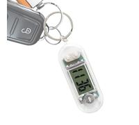 Schlüsselanhänger, Miniaturuhr Taschenuhr, 6,5 x 2,5 x 1 cm, tragbare elektronische Uhr, kompakte Prüfungsuhr, Bewertungen, Bibliotheksstudien, Stilvoll, (gris chiné 14), Refer to description