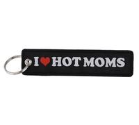 Schlüsselanhänger mit Aufschrift "I Love Hot Moms", lustiger Witz, Humor, Milf, Milf, Mutter, Mütter, Schlüsselanhänger, gemischt, 5.1 x 1.2 inches