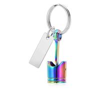 Schlüsselanhänger mit Auto-Motor-Design, kreativer Haustier-Aschenhalter, Gedenkschmuck, einzigartiger Kolben, Autoliebhaber