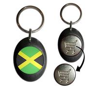 Schlüsselanhänger mit Jamaika-Flagge, Einkaufswagen, 1 Pfund, Schwarz , Einheitsgröße, Zeitgenössisch