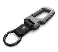 Schlüsselanhänger mit Karabiner und Flaschenöffner, Tech-Protect Slidelock Carabiner Keychain Gunmetal, Schwarz