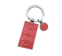 Schlüsselanhänger mit Kreativitäts-Fußballfeld, Metall, Basketball-Schlüsselanhänger, Taschenanhänger für Sport, Souvenir, Fan, Geschenk, Brettspiel, Metall-Spielzeug, Fußball, Schlüsselanhänger für