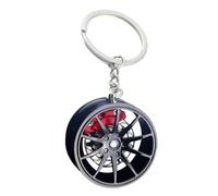 Schlüsselanhänger mit Radnabe, Zinklegierung, Metallfelgenform, 9,2 x 3,7 x 1,7 cm, 40 g, langlebiger Schlüsselanhänger für Rucksäcke, Handtaschen, Autoschlüssel, Auto-Zubehör, Geschenk für Männer