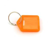 Schlüsselanhänger mit Schüsselring und Beschriftungsfeld - Aufklappbar - 38x27mm - DER KLEINE - mehrere Farben zur Auswahl - Orange - einzeln