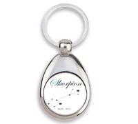 Schlüsselanhänger mit Sternzeichen & Einkaufswagen Chip,Horoskop,Geschenk Geburtstag Metall silber, Fische,Widder,Stier,Zwillinge,Krebs,Löwe,Jungfrau,Waage,Skorpion,Schütze,Steinbock (Skorpion)