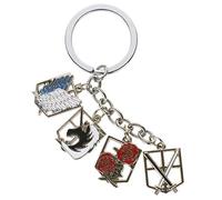 Schlüsselanhänger mit Wappen der Militär Einheiten für Attack on Titan Fans | Metall