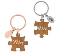 Schlüsselanhänger Motiv "Mr & Mrs": Paar-Schlüsselanhänger bestehend aus zwei Anhängern