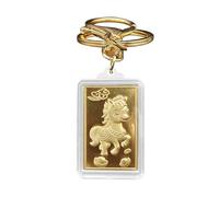 -Schlüsselanhänger, niedliches und stilvolles Accessoire, Gold, 2026 das Jahr des Pferdes Goldfolien-Schlüsselanhänger, Handyanhänger, symbolisiert Reichtum, Glück, Wohlstand, als