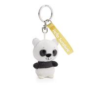 Schlüsselanhänger Panda "Hello Sunshine" 5cm weiß - Plüsch-Begleiter Kuscheltieranhänger mit Schlüsselring für Schlüsselband, Schlüsselbund & Schlüsselhalter