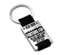 Schlüsselanhänger personalisiert mit Gravur | Ich bin Fortuna Fan also bin ich cooler als du! | Fußball Schlüsselanhänger für Düsseldorf Fan | Skyline deiner Stadt | hochwertige Lasergravur