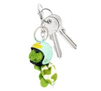 Schlüsselanhänger Schildkröte mit Helm, Cartoon Klein Schildkröte Plüsch Schlüsselanhänger, Niedlicher Grün Schildkrötes Anhänger Schlüsselanhängers, für Rucksack, Auto Schlüssel, Handtasche