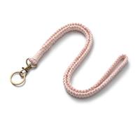Schlüsselanhänger Schlüsselband Baumwollschnur Lanyard Rosa