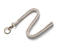 Schlüsselanhänger Schlüsselband Baumwollschnur Lanyard Weiß