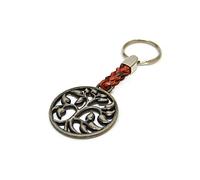 Schlüsselanhänger Schlüsselring Baum des Lebens an Lederband - EIN besonderes Schmuckstück, das Kraft gibt. 7cm Plus Ring 2,5cm