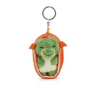 Schlüsselanhänger Sleeping Pets Drache 8cm im Körbchen - bunt - Treuer-Plüschbegleiter für Rucksack oder Tasche, Schlüsselhalter für Klein und Groß | 63171