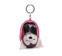 Schlüsselanhänger Sleeping Pets Fledermaus 8cm im Körbchen - bunt - Treuer-Plüschbegleiter für Rucksack oder Tasche, Schlüsselhalter für Klein und Groß | 63165