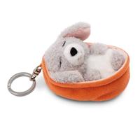 NICI Schlüsselanhänger Sleeping Pets – Pudel (Hund) grau 8 cm
