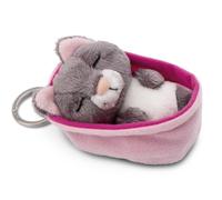 NICI Schlüsselanhänger Sleeping Pets Katze grau 8cm