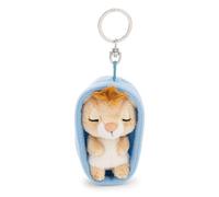 Schlüsselanhänger Sleeping Pets Löwe 8cm im Körbchen - bunt - Treuer-Plüschbegleiter für Rucksack oder Tasche, Schlüsselhalter für Klein und Groß | 63163