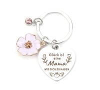 Schlüsselanhänger Süß, Florales Design,Rote Rose Zarter Anhänger, Personalisierter Schlüsselanhänger,Geschenk Für Frauen, Geburtstagsgeschenk Für Mama Oder Als Kleines Geschenk Für Besondere Anlässe