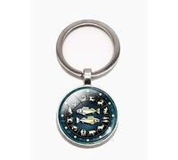Schlüsselanhänger, Taschenschmuck Sternzeichen + Karabiner als Geschenk. (Fische)