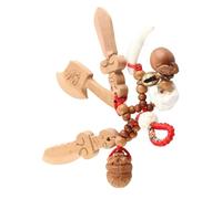Schlüsselanhänger, tragbare Geister, viel Glück, Feng Shui, Schutzamulett, Pfirsichholz, schwertförmiges Amulett, das das Böse abwehrt, für Schlüsselanhänger, Handy