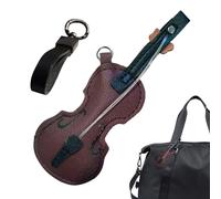 Schlüsselanhänger Violine - Schlüsselanhänger mit Anhänger Schmuck aus Leder, stylischer Schlüsselanhänger für Mini-Instrument, elegantes Accessoire, stabile Metalldetails, eleganter dekorativer