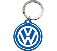 Nostalgic-Art Retro Schlüsselanhänger, Ø 4 cm, VW - Logo - Volkswagen Bus Geschenk-Idee, aus Metall, Vintage Design