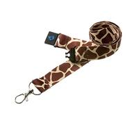 Schlüsselband mit Safari-/Tiermotiv, mit Sicherheitsverschluss, Giraffe