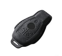 Schlüsselcover aus Wildleder für Mercedes-Benz A/C/E/S/GLC/Klasse, Schutzhülle mit Smart-Tasten-Schutz, Schwarz (Stil A)(Black)