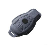 Schlüsselcover aus Wildleder für Mercedes-Benz A/C/E/S/GLC/Klasse, Schutzhülle mit Smart-Tasten-Schutz, Schwarz (Stil A)(Gray)