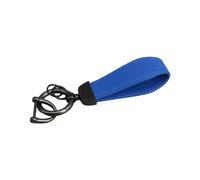 Schlüsselhalter aus echtem Leder mit rostfreier-Waffenfarbe Blau