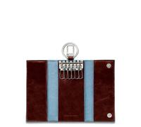 Schlüsselring mit sechs Haken und externem Karabinerhaken Blue Square - Farb-Varianten: Dunkel Braun