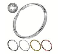 Schlüsselringe Set mit verschiedenen Größen, 48 Stück, aus gehärtetem Metall, Silber, Ø 15 mm, 20 mm, 25 mm, 30 mm Schlüssel Ringe Schlüsselanhänger, Schlüsselbund Organisation, Spaltringe Metall Ring