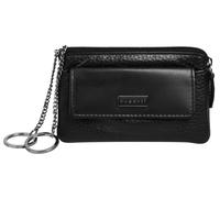 bugatti Sina Schlüsseletui mit 2 Schlüsselringen Leder, Damen-Schlüsselmäppchen in schwarz