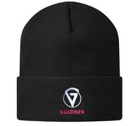Schlüter Beanie Güldner Oldtimer Rollmütze mit Stickmotiv Traktor-Logo | Schwarz | Einheitsgröße