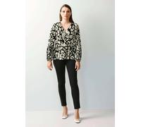 Schlupfbluse ALBA MODA "Bluse Bluse", Damen, Gr. 36, schwarz, Obermaterial: 55% Cupro CUP. 45% Viskose CV., Modern, figurumspielend, V-Ausschnitt, Blusen Schlupfbluse (34592667-36) schwarz
