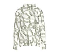 Schlupfbluse ALBA MODA "Bluse Bluse", Damen, Gr. 40, weiß (ecru, oliv), Obermaterial: 100% Viskose CV., Modern, normal, Blusen Schlupfbluse (27256809-40) ecru, oliv