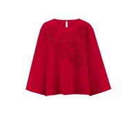 Schlupfbluse ALBA MODA "Bluse Bluse mit Perlenmotiv", Damen, Gr. 34, rot, Obermaterial: 100% Polyester PES., Blusen Schlupfbluse (75263229-34) rot