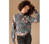 Schlupfbluse ANISTON CASUAL, Damen, Gr. 34, bunt (petrol, sand, mauve, apricot, marine, braun, taupe, rosa, flieder, rauchblau, ocker, lila, wollweiß), Crêpe, Obermaterial: 98% Polyester, 2% Elasthan,