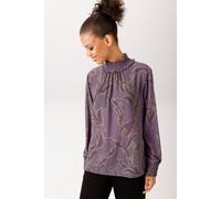 Schlupfbluse ANISTON CASUAL, Damen, Gr. 34, lavendel, lila, apfelgrün, Crêpe, Obermaterial: 95% Polyester, 5% Elasthan, bedruckt, figurumspielend hüftbedeckend, Smokbündchen mit Gummizug, Blusen Schlu