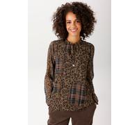 Schlupfbluse ANISTON CASUAL, Damen, Gr. 36, braun, schwarz, grün, wollweiß, rot, gelb, rosa, Chiffon, Obermaterial: 100% Polyester. Futter: 100% Polyester, bedruckt, gemustert, kariert, figurumspielen