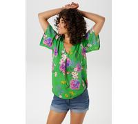 Schlupfbluse ANISTON CASUAL, Damen, Gr. 36, grün (grün, blau, hellblau, pink, rosa, rosé, malve, lavendel, flieder, lila, orange, braun, hellgrün), Web, Obermaterial: 100% Viskose, bedruckt, geblümt, 